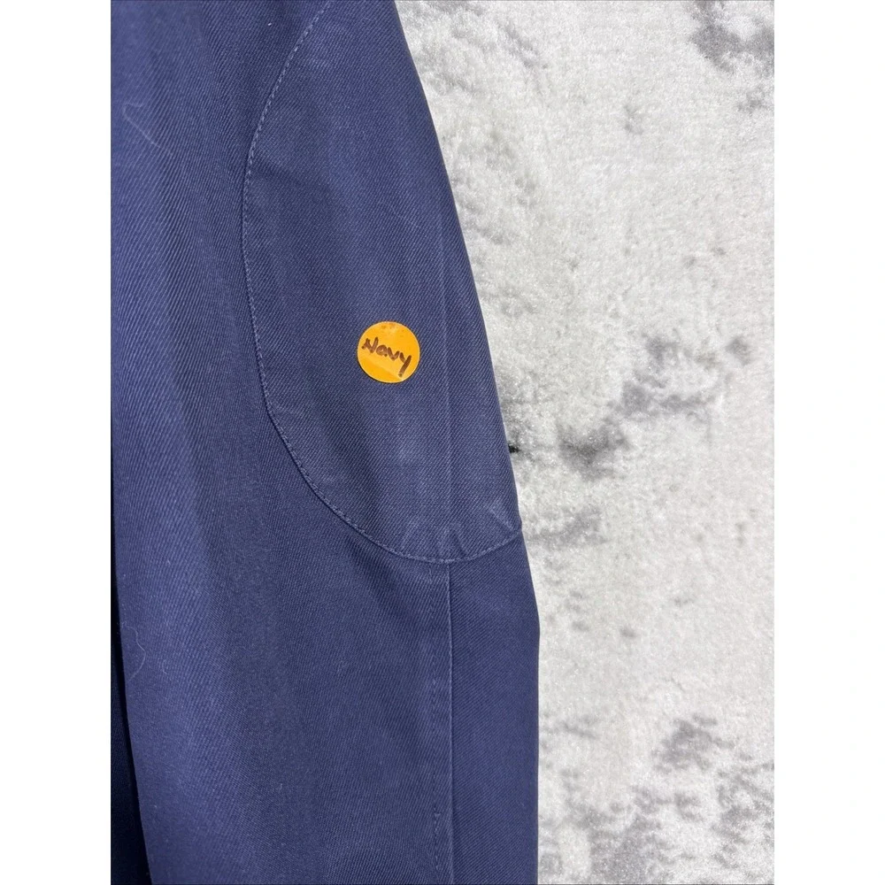 Banana Republic Blazer Mens Size 42L Navy Blue Twill Lined Office Career Elbow